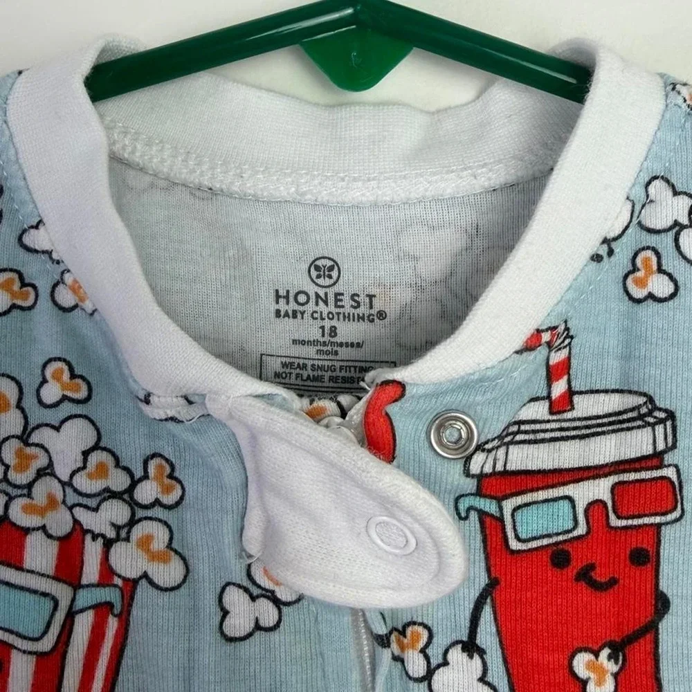 The Honest Baby Pajamas Popcorn Design 18 Month